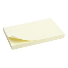 Блок бумаги с клейким слоем 75x125мм 100л  желтый