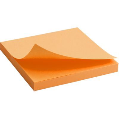 Блок бумаги с клейким слоем 75x75мм 80л  оранжевый неон (2414-15-A)