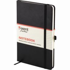 Книга записная Partner Lux 125х195 96л клетка черный Книга записная Partner Lux 125х195 96л клетка черный