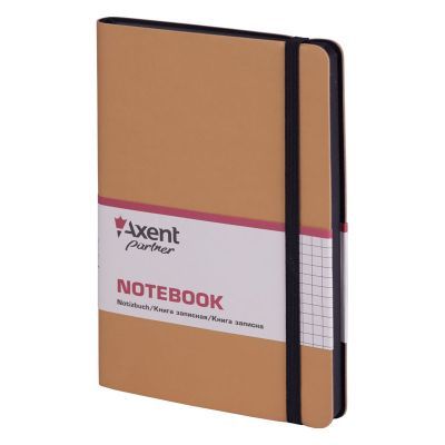 Книга записная Partner Soft 125х195 96л клетка золото (8206-35-A)