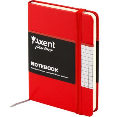 Книга записная Partner 95х140 96л клетка красный (8301-03-A)