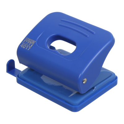 Дырокол пластиковый, до 20 л., 120x82x53 мм, синий