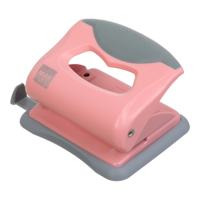 Дырокол пластиковый, PASTEL, до 20 л., 125х95х65мм, розовый