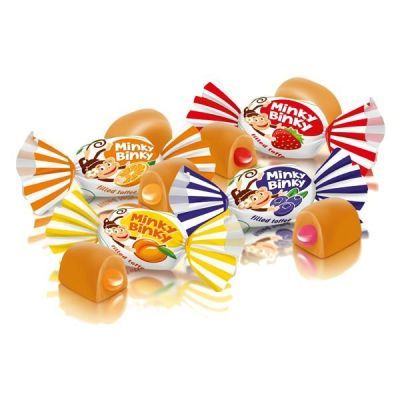 Ирис Roshen Minky Binky с желейной начинкой, 1 кг