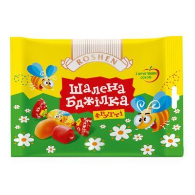 Конфеты Roshen Бешеная пчелка фрутти желейная, 200г