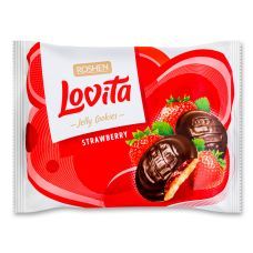 Печенье Roshen Lovita Jelly Cookies Strawberry, 420г