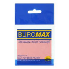 Блок пластиковый для заметок с клейким слоем, 75x75мм, 50л., прозрачный, розовый Блок пластиковый для заметок с клейким слоем, 75x75мм, 50л., прозрачный, розовый