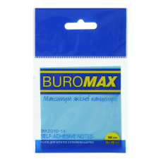 Блок пластиковый для заметок с клейким слоем, 75x75мм, 50л., прозрачный, голубой Блок пластиковый для заметок с клейким слоем, 75x75мм, 50л., прозрачный, голубой