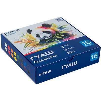 Гуашь 16 цветов., 20 мл Kite Classic