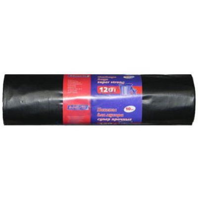 Пакеты для мусора п/е 120л/10шт 70 мкр супер плотные (4448)