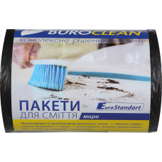 Пакеты для мусора 35л/100шт EuroStandart, прочные, черные BuroClean