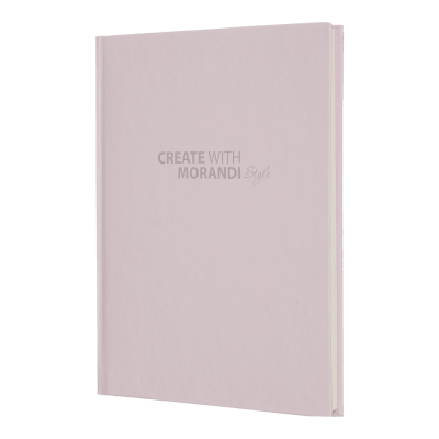 Записна книжка MORANDI STYLE, А5, 80 арк., клітинка, офсет крем, тв. лам. обкладинка, пудрова