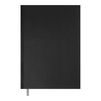 Книга записная OPTIMAL, А5, 64 л., клетка, черная, бум винил