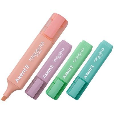 Набор маркеров Highlighter 2537-A, 1-5 мм, 4 шт пастельных, Axent