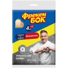 Салфетки вискозные 32х38 5шт, Фламенко, ФБ