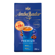 Кофе молотый, AMBASSADOR PREMIUM, вак.уп. 225г