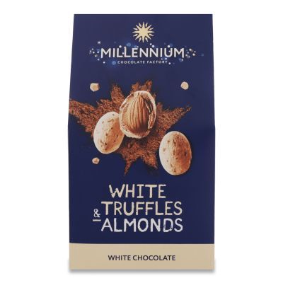 Конфеты Millennium миндаль в белом трюфеле, 100г