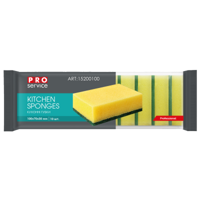 Губка кухонная, 10шт/уп (46шт/ящ) PRO SERVICE