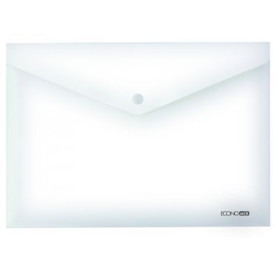 Папка-конверт А4 прозрачная на кнопке, прозрачная