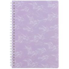 Блокнот на спирали пласт. обкл., А5, 80 л., кл., Lavender 1