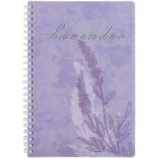 Блокнот на спирали пласт. обкл., А5, 80 л., кл., Lavender 3