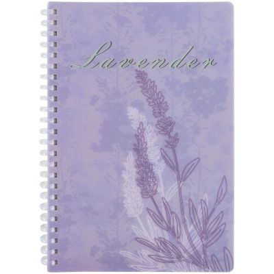 Блокнот на спирали пласт. обкл., А5, 80 л., кл., Lavender 3