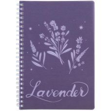 Блокнот на спирали пласт. обкл., А5, 80 л., кл., Lavender 4
