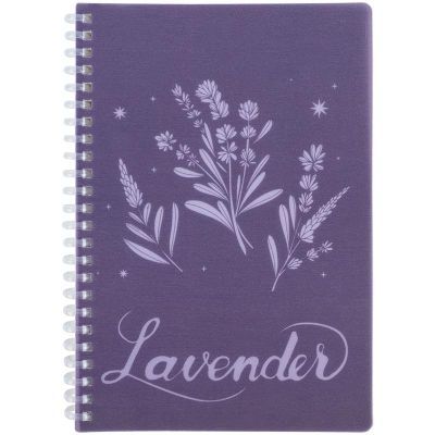 Блокнот на спирали пласт. обкл., А5, 80 л., кл., Lavender 4