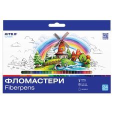 Фломастеры, набор 24 шт. Kite Classic