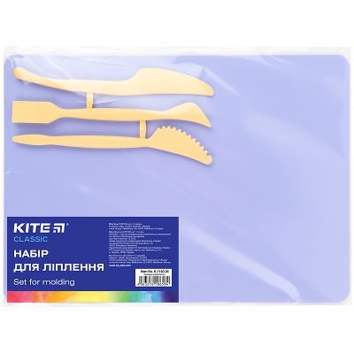 Набор для лепки ( дост.180х250 мм + 3 стека), сиреневый, Kite Classic