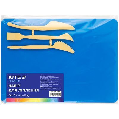 Набор для лепки ( дост.180х250 мм + 3 стека), синий, .Kite Classic