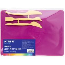 Набор для лепки ( дост.180х250 мм + 3 стека), розовый,Kite Classic