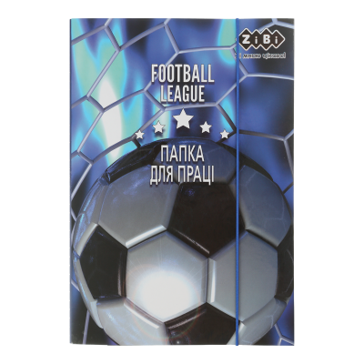 Папка для труда FOOTBALL, картонная, на резинке А4+ (300х212х28мм), KIDS Line
