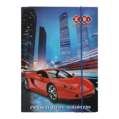 Папка для тетрадей DRIVE, картонная, на резинке B5+ (175х240х25мм), KIDS Line