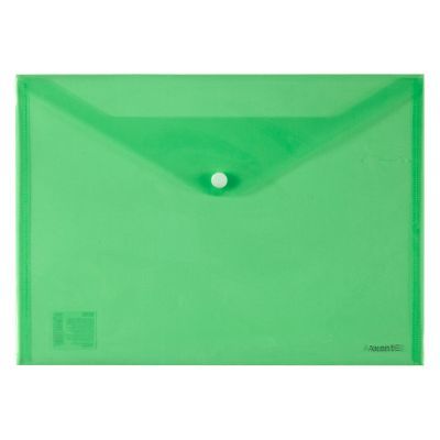 Папка-конверт на кнопке А4 зеленый (1402-25-A)