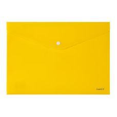 Папка-конверт на кнопке А4 непрозрачная желтый