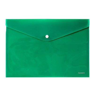 Папка-конверт на кнопке А4 непрозрачная зеленый (1412-25-A)