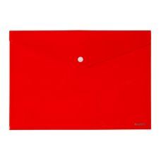 Папка-конверт на кнопке А4 непрозрачная красный