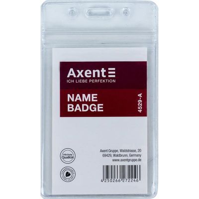 Бейдж верт., zip lock, прозрачный, 4529 (54х82 мм)