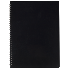 Тетрадь для записей GLOSS А4, 80 л.,клетка, пластиковая обложка, чёрная