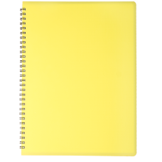Тетрадь для записей GLOSS А4, 80 л.,клетка, пластиковая обложка, жёлтая
