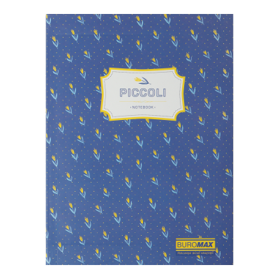 Записная книжка PICCOLI, А5, 80 л., клетка, интегральная обложка, синяя