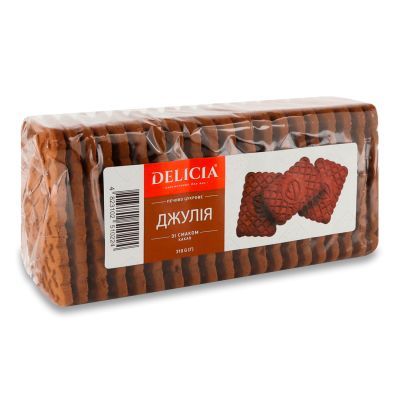 Печенье Delicia Джулия со вкусом какао сахарное, 310г