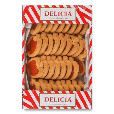 Печенье Delicia Райские яблочки вкус апельсин сдобное, 0,4кг