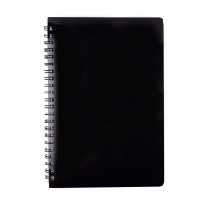 Тетрадь для записей GLOSS, L2U, В5, 80л., клетка, пластиковая обложка, черная