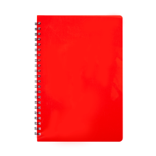 Тетрадь для записей GLOSS, L2U, B5, 80л., клетка, пластиковая обложка, красная