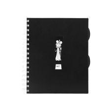 Блокнот "Шахматы" В5, пластиковая обложка с вырубкой и бумажной вставкой, евроспираль, 150 листов