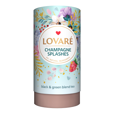 Чай бленд чёрного и зелёного 80г, лист, "Shampagne splashes", LOVARE