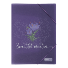 Папка на гумках, А4, матовий непрозорий пластик, ARABESKI, фіолетовий