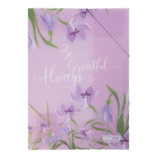 Папка на гумках, А4, матовий непрозорий пластик, ARABESKI, лавандовий